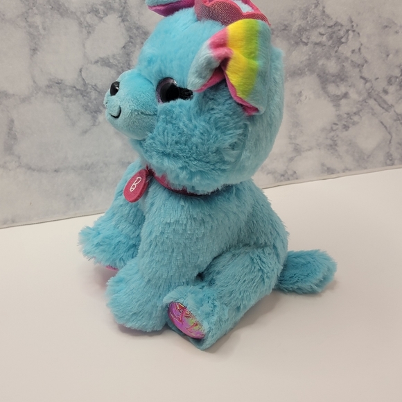 Barbie Princess Puppy Dog Pet Plush Stuffed Animal 8" Toy Blue Stuffed Animal - Picture 4 of 7